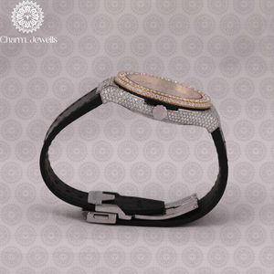 Reloj de Lujo para Hombre Charm_Jewells, Caja Cuadrada de Acero Inoxidable, Esfera Analógica de 40 mm, Cierre Oculto con Botón, Cristal, Mecánico - Product Image 4