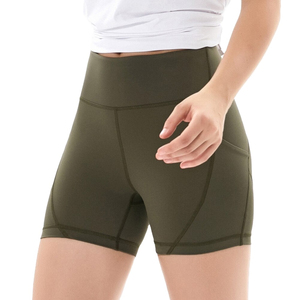 Shorts de yoga taille haute sans couture pour femme, confortables, respirants, à compression, en coton 100% coloré, pour la gym et le yoga - Product Image 4