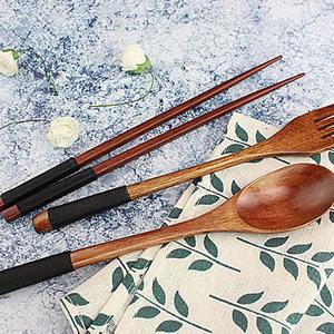 Juego completo de cubiertos de madera, perfecto para restaurantes chinos, cafeterías, hoteles, uso profesional en la gastronomía y servicio ecológico. - Product Image 6