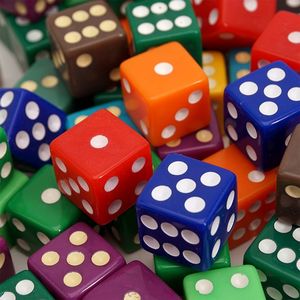 ASSISTANT HANDMADE RESIN PATTERN ECO-friendly Portable 6 Sided Acrylic Round Corner Standard Game D6 <b>Dice</b> for Yahtzee Game - Product Image 6