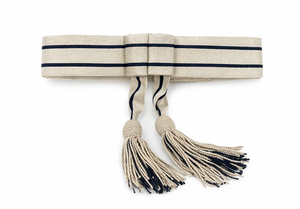 Cinturón Ceremonial Azul Plateado con Borlas, Cinturón Formal para Uniformes y Eventos - Product Image 2