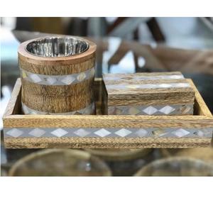 Brûleur à Bakhoor élégant en os incrusté avec plateau assorti – Fournisseur en gros - Product Image 4