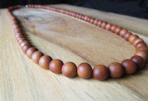 Handmade Wooden Geometric <b>Boho</b> Style Women's Wedding Pendant <b>Necklace</b> with Natural Stone - Product Image 2