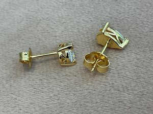 Pendientes de Diamantes de Moissanita de Alta Calidad, Chapados en Oro con Plata de Ley 925, Joyería Clásica Elegante para Mujer, Regalo - Product Image 4