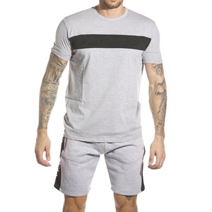 Camisetas lisas para hombre, chándal de verano/conjuntos cortos al por mayor/conjuntos dobles de gimnasio de terciopelo - Product Image 1