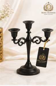 Support de bougie spirale en fer forgé noir fait main avec accent cloche, support de bougie pilier vintage, centre de table décoratif - Product Image 4