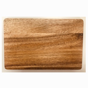 Tabla de cortar pan rectangular de madera de acacia personalizada al por mayor, ecológica, apta para alimentos, de doble cara, con embalaje individual para picar - Product Image 1