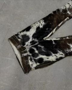 Premium Luxury Genuine Cow Hair Leather <b>Jacket</b> Men Women Brown And White Cowhide Fur Coat Western Style Real Hair - Product Image 2