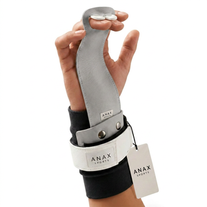 Agarraderas de Barra Asimétrica de Cuero Reforzado para Levantamiento de Pesas, Diseño para Práctica Diaria y Eventos de Competición, Antideslizantes, Transpirables, Protección para las Manos - Product Image 1