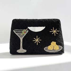 Bolso tote de lujo hecho a mano con cuentas, adornos de espejo y perlas, colección para fiestas y bodas - Product Image 6