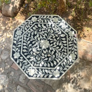 ILAHI's Bone Inlay <b>Drawer</b> Table Modern Design Agate Detailing Three-layer <b>Storage</b> Portable Home Furniture - Product Image 4