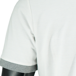 Polo de rendimiento personalizado para hombre, 220GSM, algodón, poliéster reciclado, piqué de nido de abeja, cremallera de cuarto, puños acanalados, OEM - Product Image 5
