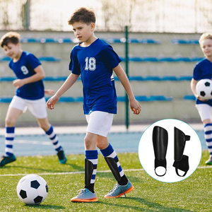 Parastinchi da calcio in PU per adulti, blu, leggeri, con chiusura a strappo, protezione per polpaccio per il calcio - Product Image 6