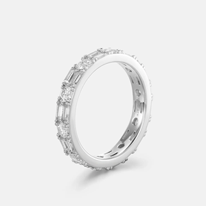 Anillo Unisex Estilo Urbano Ice Legacy |   Moissanita con engaste de circonitas cúbicas |   Joyería Hiphop de Lujo Chapada en Rodio de Plata 925 - Product Image 4