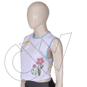 Camisetas sin Mangas Deportivas de Poliéster/Algodón Transpirable con Estampado Floral para Gimnasio y Fitness, para Mujer, Estilo Casual para Fiestas - Product Image 2
