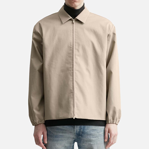 Veste en twill de coton à manches longues, brodée avec un logo personnalisé, de haute qualité, décontractée et tendance pour homme, tissu doux et durable. - Product Image 5