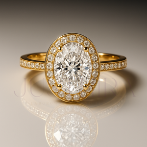 High Quality 925 Silver VVS Moissanite Diamond <b>Ring</b> with Oval Cut and White Gold Overlay for Womens Wedding Engagement <b>Ring</b> - Product Image 3