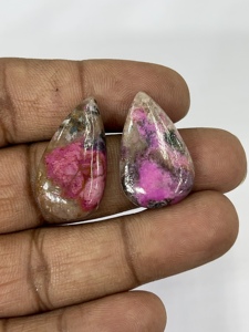Lote de 10 Piezas de Cabujones de Tulita Rosa Natural en Forma de Pera, 70g, Proveedor Mayorista de Gemas a Granel para Compradores de China - Product Image 3