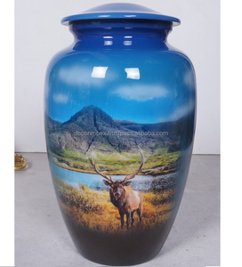 Urna Funeraria Moderna de Metal, Recipiente para Cenizas Humanas, Jarra Conmemorativa |   Urnas Funerarias para Entierro |   Jarrón de Mesa Ecológico - Product Image 3