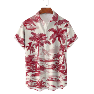 Unisex Hawaiian Vacation Shirt Hombres Mujeres Floral Aloha Casual - Product Image 1