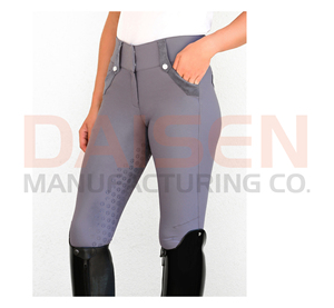 Leggings d'équitation pour femmes à grip intégral en silicone, taille haute, extensibles, respirants, coupe sportswear - Product Image 3