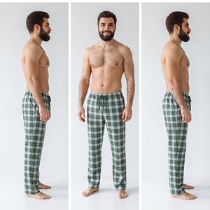 Wholesale <b>Men</b> <b>Flannel</b> Sleeping Pants Low Drawstring Waist Nightwear Trouser Plaid Check <b>Pajama</b> Pants <b>Men</b> Cotton Sleeping Trouser - Product Image 5