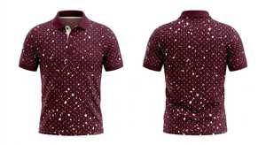 เสื้อโปโลสีแดงเลือดหมูลายสาดสีขาว แขนสั้น ผ้าฝ้าย สำหรับผู้ชาย เสื้อกอล์ฟลำลอง ระบายอากาศได้ดี แฟชั่นฤดูร้อนสำหรับผู้ชาย รุ่นใหม่ - Product Image 2