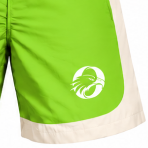 Mens Lime Green Colorblock Nylon <b>Hoodie</b> Shorts Set Quarter Zip Lightweight Athletic Sports <b>Running</b> Training Casual Outfit - Product Image 5