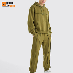 Fabricante de Ropa OEM, Conjunto Deportivo de Felpa Gruesa 100% Algodón, 500 GSM, Sudadera con Capucha y Pantalones Deportivos para Hombre - Product Image 6