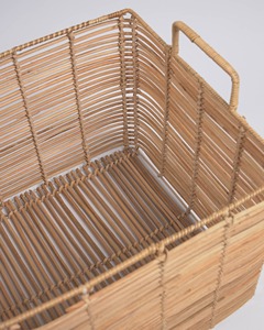 Cesta de Picnic Elegante de Bambú y Ratán, Organizador de Almacenamiento de Fibra Natural Hecho a Mano, con Logotipo Personalizado, Ecológico y Rústico - Product Image 3