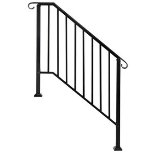 Corrimano in Ferro Nero Opaco per Esterni a 3 Livelli, Dispositivi di Assistenza con Codice Comune D0102XU7QNW D0102H2J0UY - Product Image 1