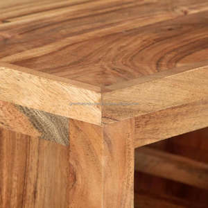 Chariot de bar de cuisine en bois massif de qualité supérieure avec tiroirs et roulettes, îlot roulant, meuble de rangement moderne pour la maison et l'hôtel - Product Image 4