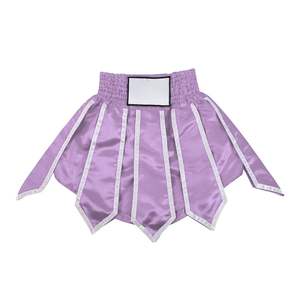 Jupe de Muay Thai en satin violet légère avec logo personnalisé, prix abordable, haute qualité, séchage rapide, short de boxe - Product Image 6