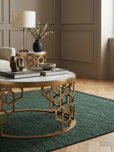 Pure Modern <b>Round</b> Coffee <b>Table</b> With Tempered Glass Top And Metal Frame Contemporary Living Room Furniture Decorative Design - Product Image 6