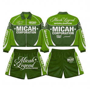 Customized <b>Track</b> <b>Suit</b> 2 1 Set Solid Lightweight Knitted Nylon Men's Summer Sport Heat-Transfer Printed Breathable Windproof - Product Image 3
