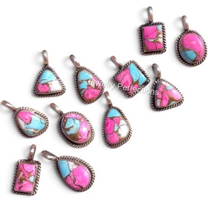 High Quality Natural Cotton Candy Turquoise Heart Sterling Silver Bezel Setting Bohemian <b>Necklace</b> <b>Chain</b> Women's Fashion Jewelry - Product Image 3