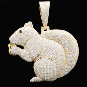 Pendentif personnalisé de luxe en alliage plaqué or, serti de diamants, style Hip Hop Royal Prime pour homme, idéal pour un cadeau de fête - Product Image 1