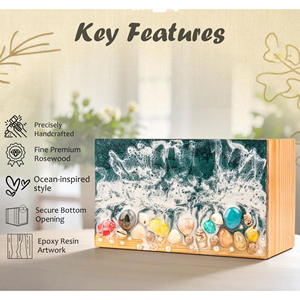 Handmade Wooden Memorial Urn for Ashes Storage Custom Engraved Wooden Cremation Urn Wholesale by AYAANS - Product Image 2