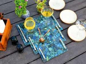 Porta Sal y Pimienta de Labradorita Azul Natural, Cristal Curativo, Hecho a Mano, Estilo Antiguo, para Hogar y Hotel - Product Image 3