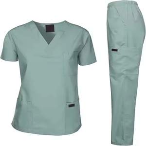 Uniformes d'hôpital unisexes de haute qualité, ensemble de blouses d'infirmière, entièrement personnalisables, en tricot extensible/polyester - Product Image 4