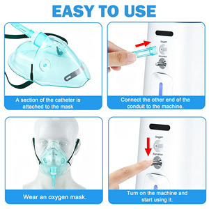 <span class=keywords><strong>Masque</strong></span> à oxygène médical pour adultes et enfants de marque OEM avec tube, tailles S-XL, certifié CE ISO, stérilisé à l'oxygène stérile, dispositif médical de classe I - Product Image 5