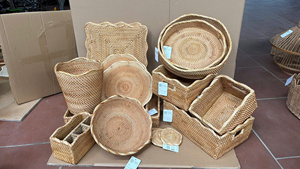 Round Handwoven Rattan <b>Storage</b> <b>Basket</b> with Handles <b>Large</b> Capacity Natural <b>Basket</b> Eco Friendly Laundry <b>Basket</b> Toy <b>Storage</b> OEM ODM - Product Image 4