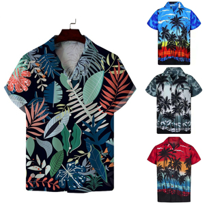 เสื้อเชิ้ตชายหาดคอวีพิมพ์ลายดิจิตอล 3 มิติ ลดราคาพิเศษ เสื้อฮาวายแขนสั้นสำหรับฤดูร้อน ปรับแต่งได้ - Product Image 1