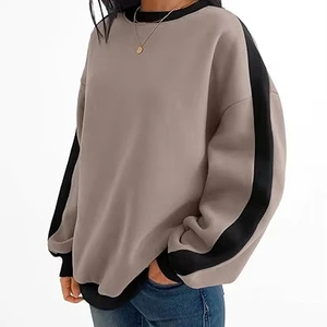Sudadera de punto de algodón y forro polar con estampado de leopardo para mujer, de secado rápido, estilo High Street, lavado a la piedra, ropa de otoño/primavera, OEM - Product Image 1