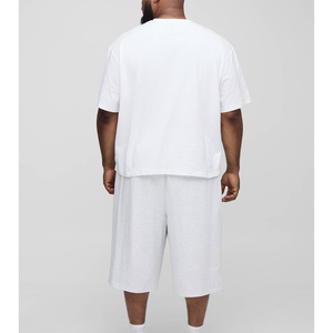 เสื้อยืดพิมพ์ลายซิลค์สกรีนแบบกำหนดเองปี 2026 ผ้า 240GSM ทรงหลวม ระบายอากาศได้ดี ผลิตจากโพลีเอสเตอร์ผสมสแปนเด็กซ์ ลายนูน 3 มิติ เหมาะสำหรับใส่ลำลองสำหรับผู้ชาย - Product Image 6