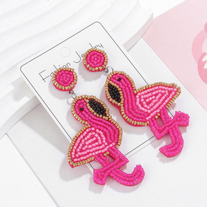 Nouveauté 2024 - Perles légères en forme de flamant rose pour femmes - Bijoux tendance pour la fête des mères et Noël - BY MULTI CRAFT - Product Image 3