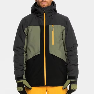Veste de ski imperméable pour homme, coupe-vent, thermique, hiver, snowboard, couleur contrastée, capuche, vêtements de sport de montagne - Product Image 1