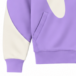 Lavender Purple Contrast Panel <b>Zip</b> Up <b>Hoodie</b> Men Streetwear Full Zipper Long Sleeve Casual Fleece Hooded Jacket With <b>Pockets</b> - Product Image 6