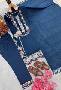 <b>Top</b> Quality Embroidery Sequence Work <b>Indian</b> and Pakistani Clothing Salwar Suit Available at Export Price - Product Image 3