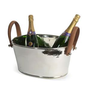 Cubo de hielo decorativo de lujo moderno para bar, recipiente grande para enfriar bebidas, contenedor premium para bebidas con acabado martillado. - Product Image 6